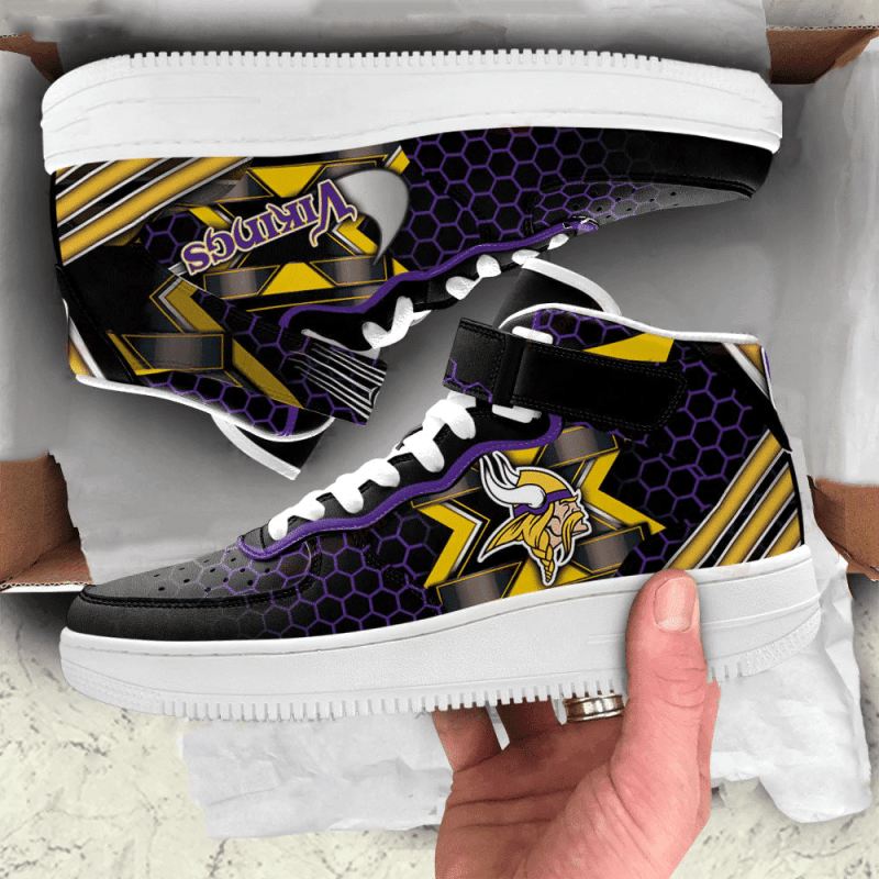 Minnesota Vikings High AF1 Sneakers Side