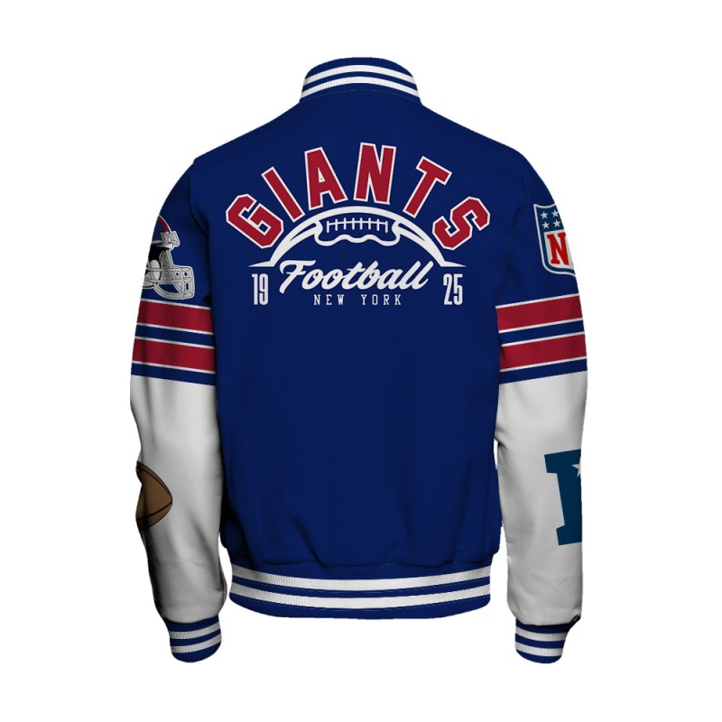 New York Giants Varsity Jacket Back View