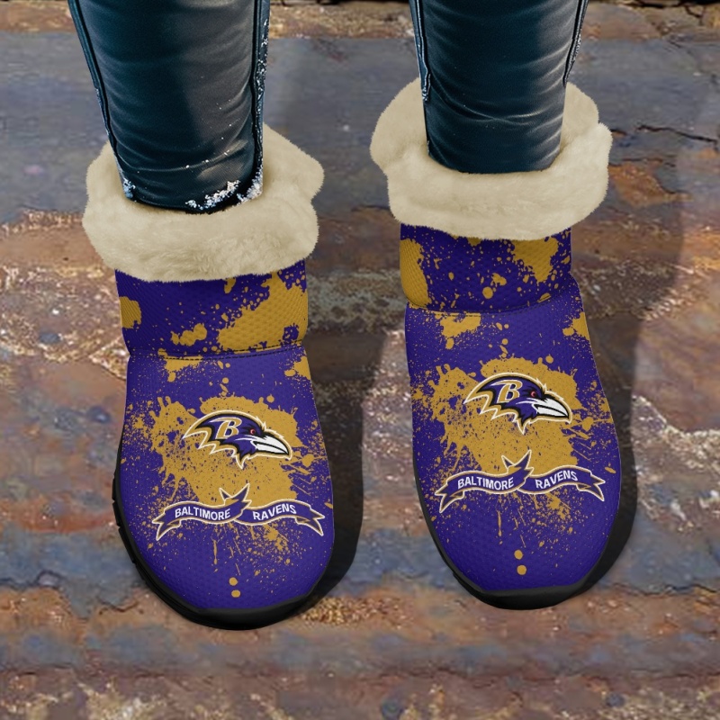 Baltimore Ravens Comfy Winter Snow Boots Image 2