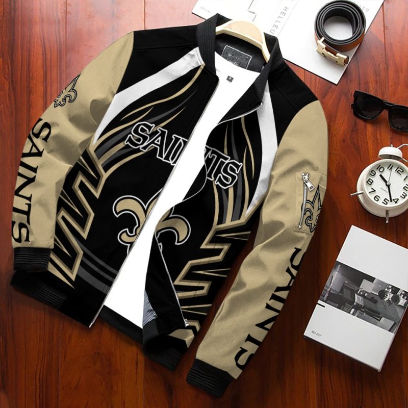 New Orleans Saints Bomber Jacket Side View
