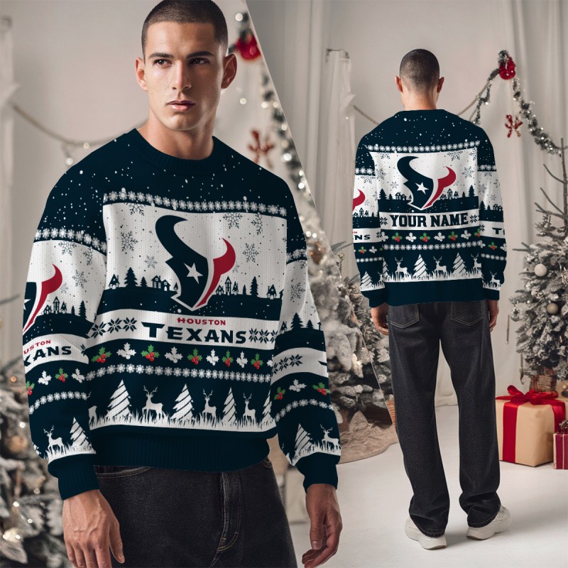 Houston Texans Ugly Christmas Sweater - Studio View