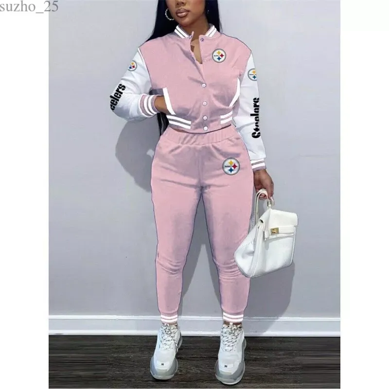 Pittsburgh Steelers Women's Varsity Jacket Tracksuit