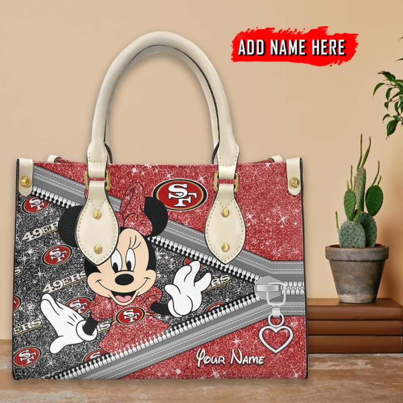 San Francisco 49ers Leather Hand Bag Interior