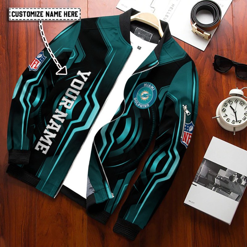 Miami Dolphins Personalized Bomber Jacket