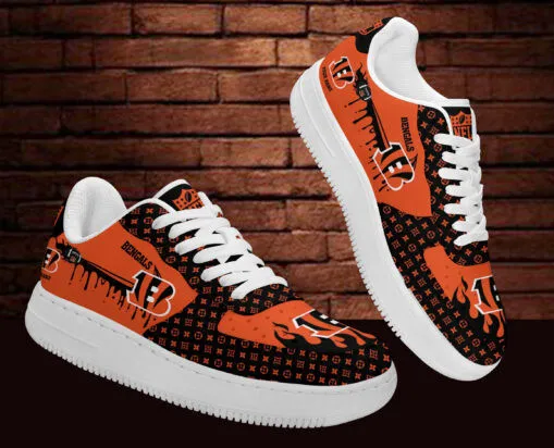 Cincinnati Bengals AF1 Shoes Back View