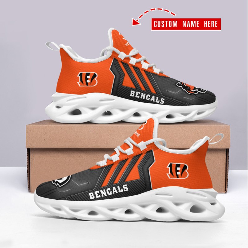 Cincinnati Bengals Personalized Yezy Running Sneakers