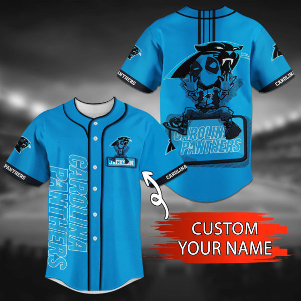 Carolina Panthers Personalized Baseball Jersey