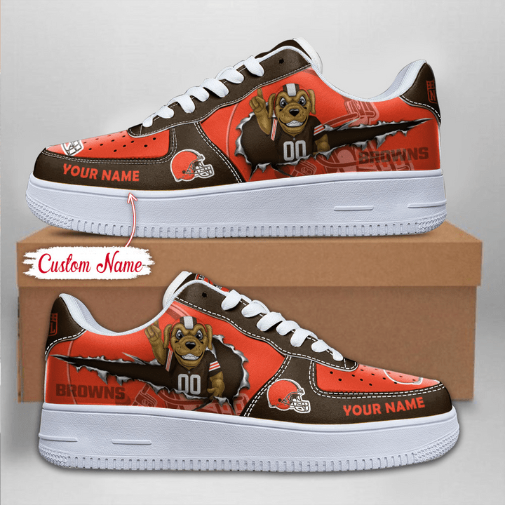 Cleveland Browns Custom Air Force 1 Sneakers