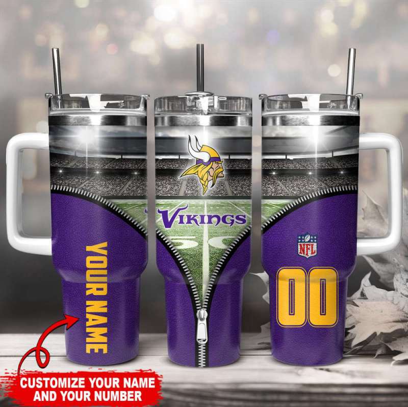 Minnesota Vikings 40oz Tumbler - Perfect for Fans