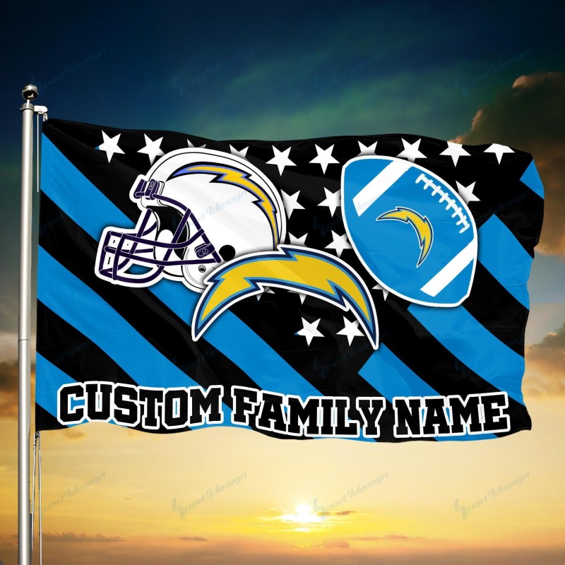 Los Angeles Chargers Personalized Flag