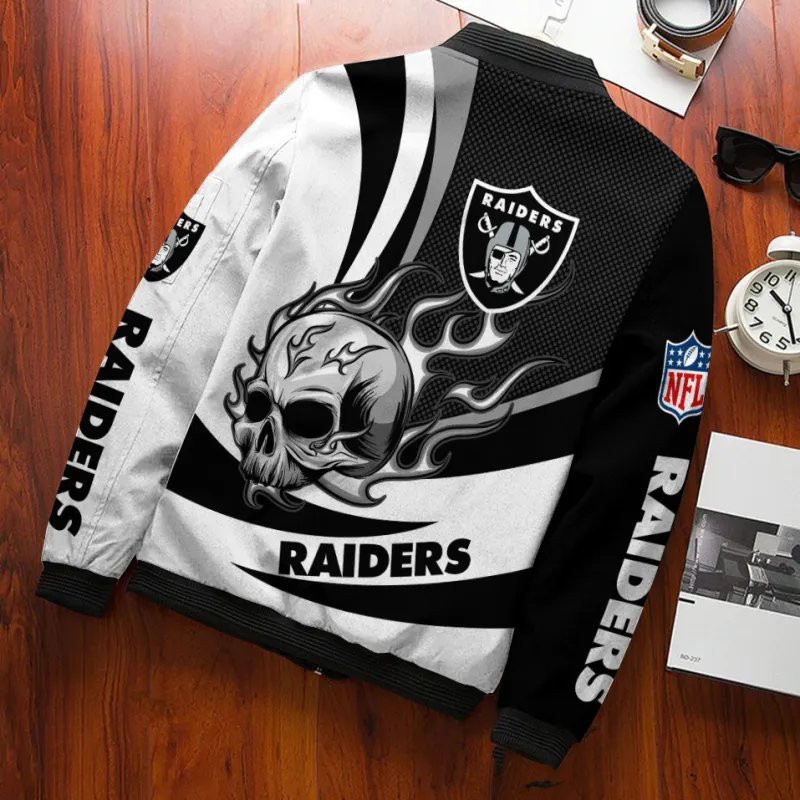 Las Vegas Raiders Bomber Jacket Back