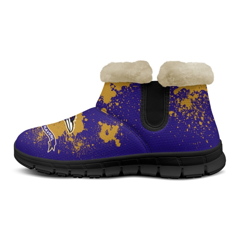 Baltimore Ravens Comfy Winter Snow Boots Image 4