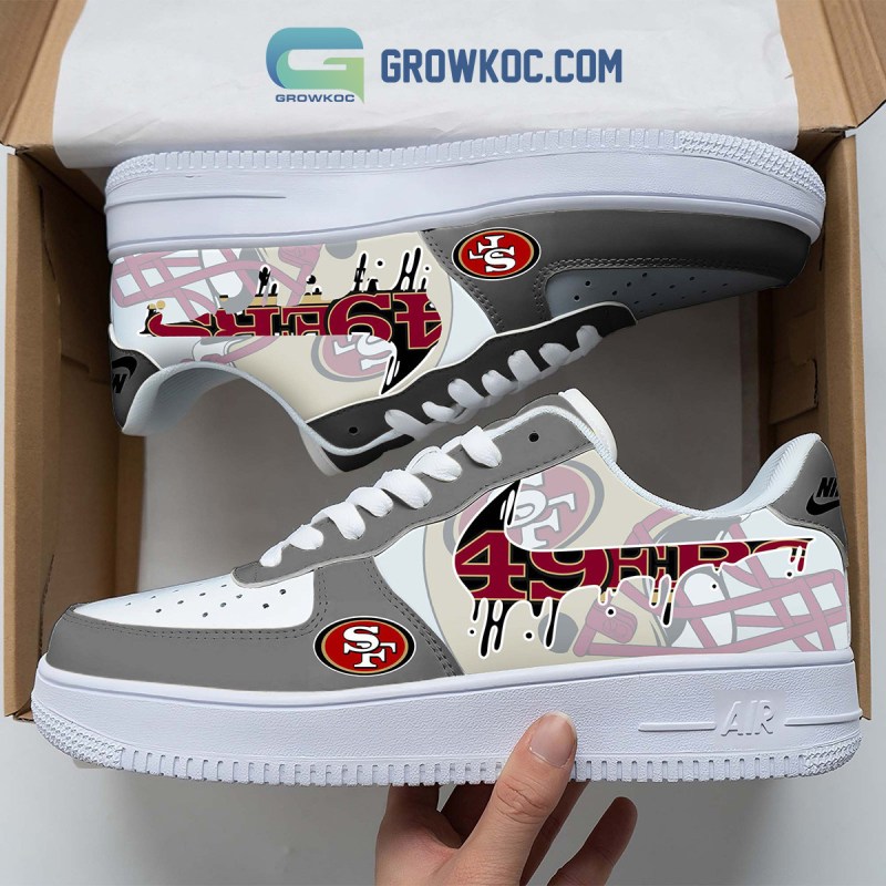San Francisco 49ers Personalized Colorful AF1-1 Shoe Detail View