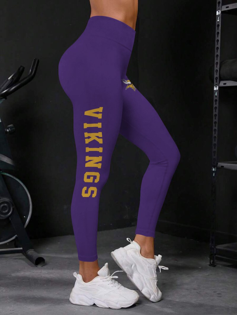 Minnesota Vikings High Waist Push Up Printed Leggings