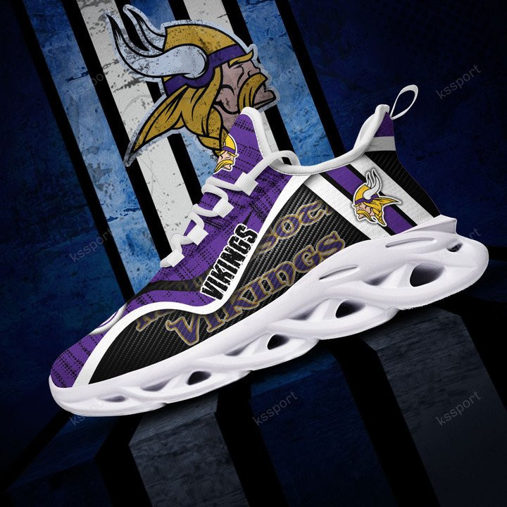 Minnesota Vikings Yezy Running Sneakers - Front View