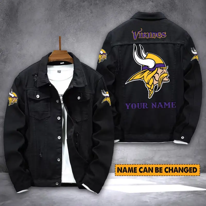 Minnesota Vikings Personalized Denim Jacket