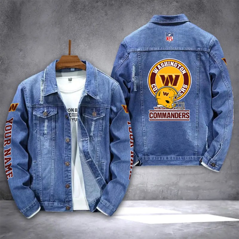 Washington Commanders Denim Jacket Image 1