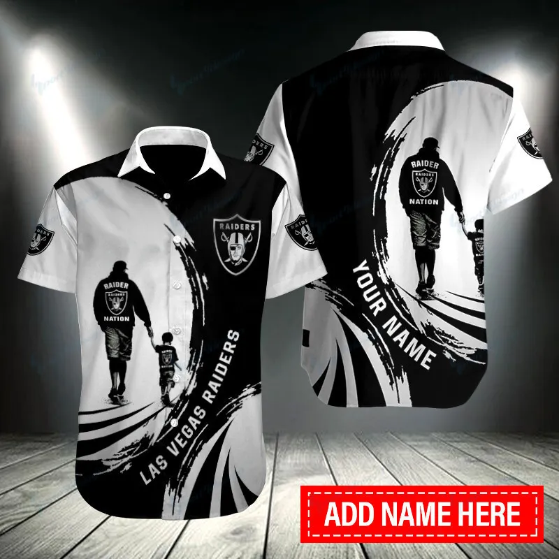 Sizing Chart for Las Vegas Raiders Button Shirt