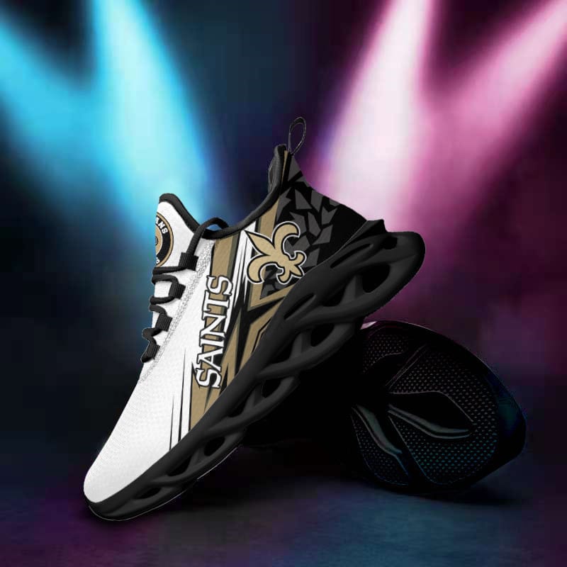 New Orleans Saints Yezy Running Sneakers Side View