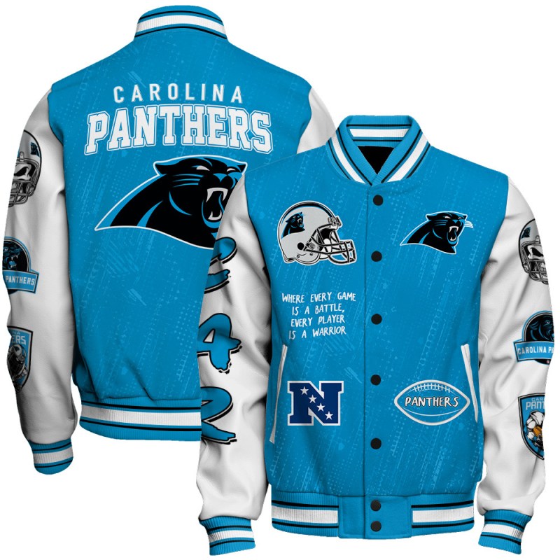 Carolina Panthers Unisex Athletic Legacy Varsity Jacket