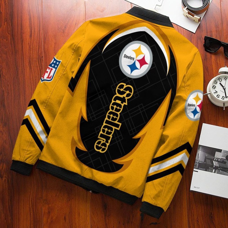 Pittsburgh Steelers Bomber Jacket - Back View