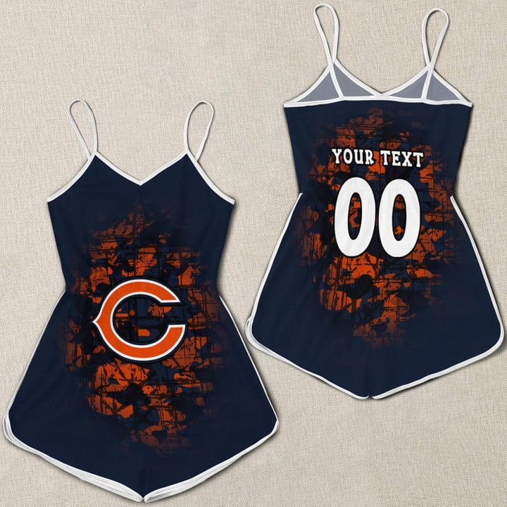 Chicago Bears Women Romper Jumpsuit 3D Printed