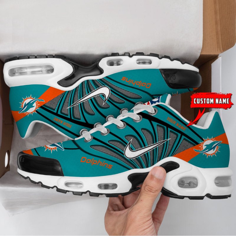 Miami Dolphins Youth Sneakers Inside View