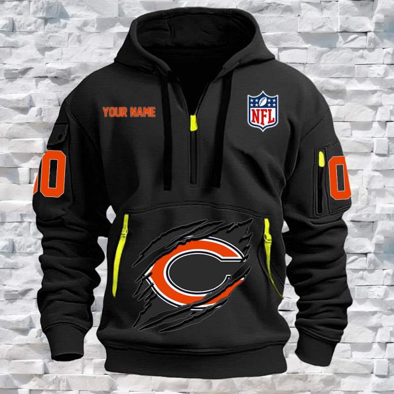Chicago Bears Personalized Hoodie Image 2
