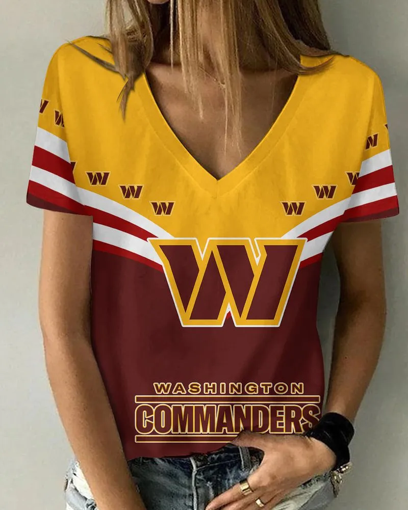 Washington Commanders V-neck T-shirt