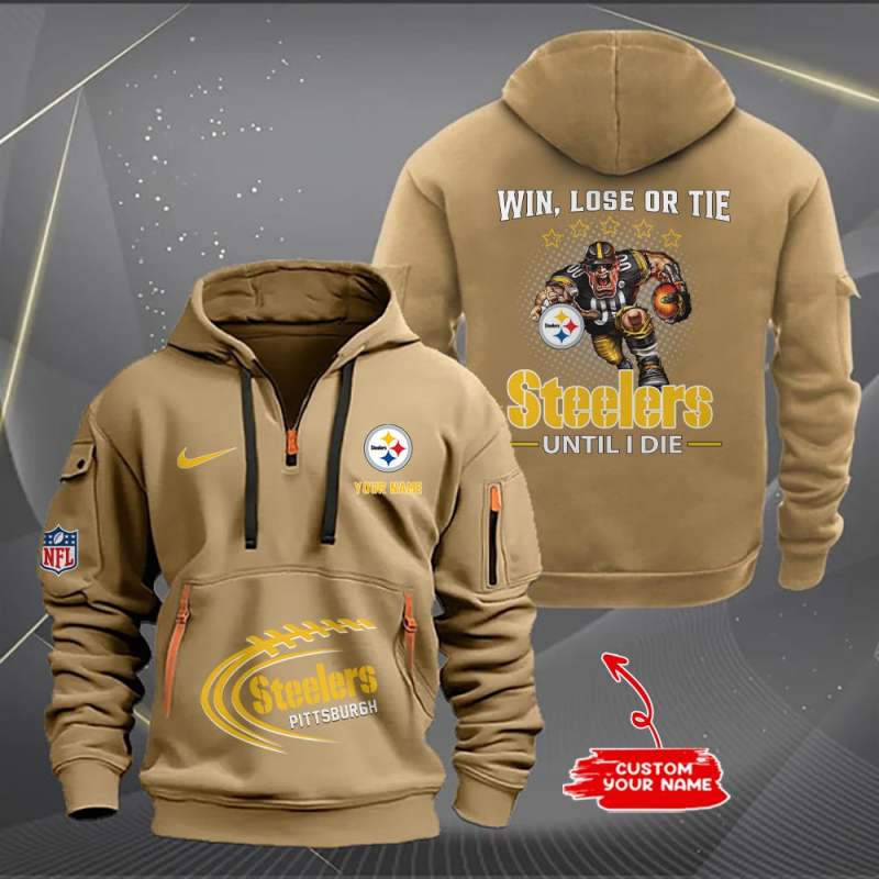 Pittsburgh Steelers New Personalized Quarter Zip Hoodie Limited Edition AZBTQZH000178