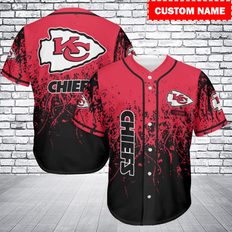 Kansas City Chiefs Personalized Baseball Jersey