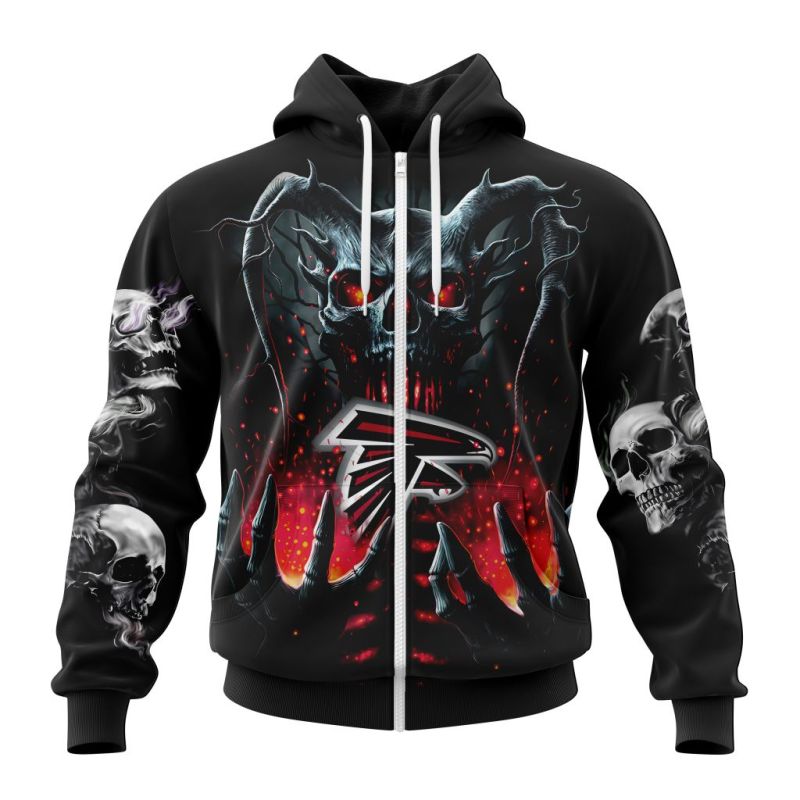 Atlanta Falcons Special Skull Art Design Hoodie