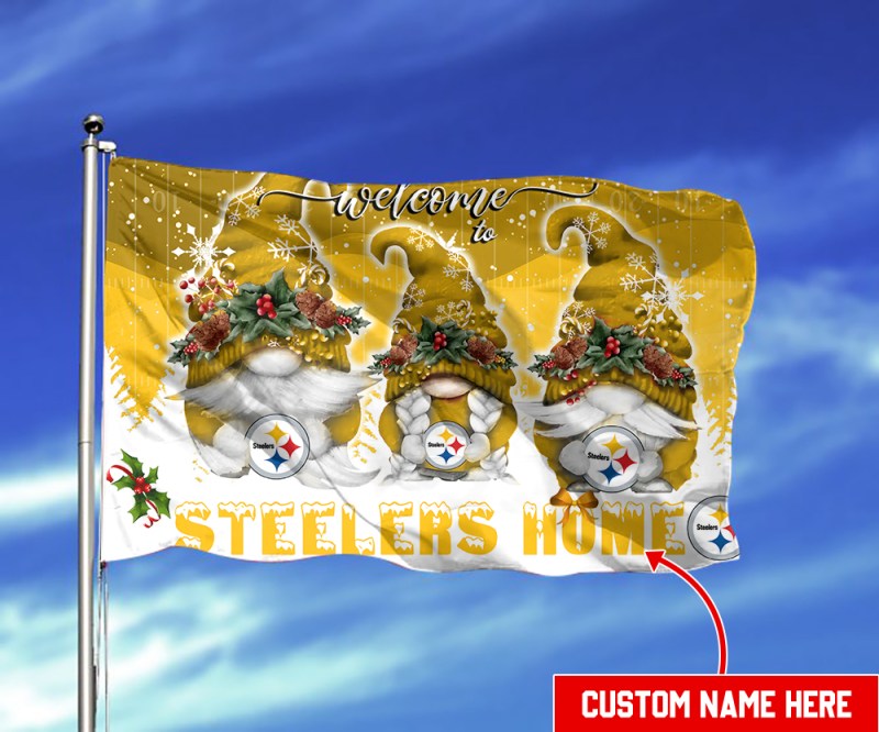 Pittsburgh Steelers Christmas Personalized Flag