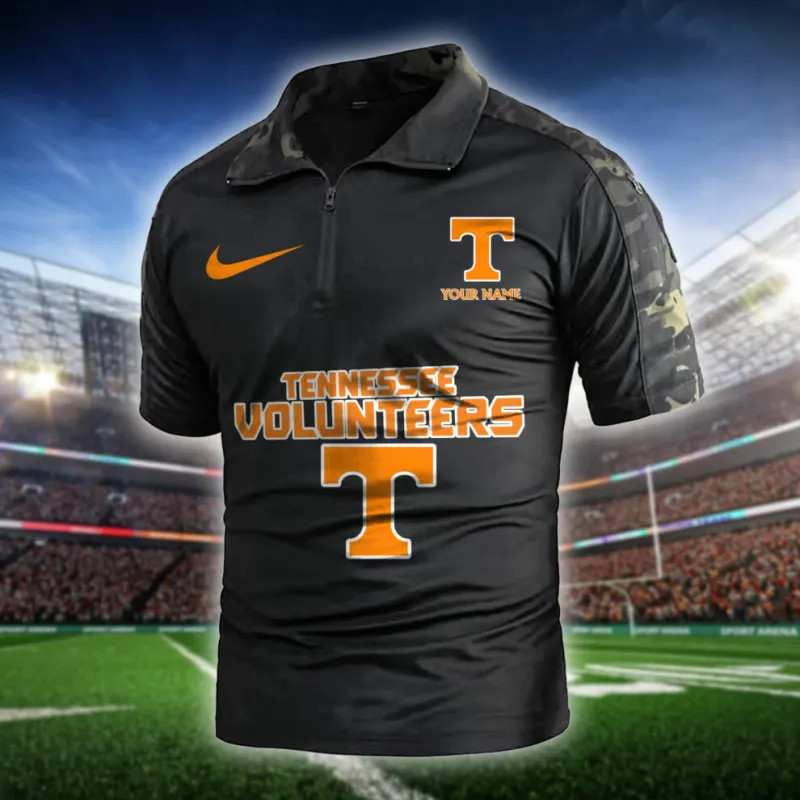 Tennessee Volunteers Army Polo Shirt - Black Camo