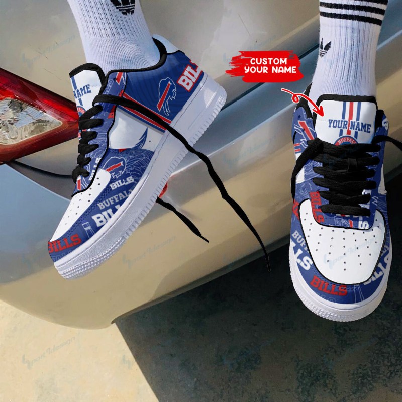 Buffalo Bills AF1 Shoes Side View