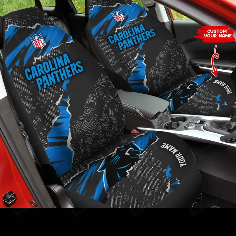 Carolina Panthers Personalized Car Seat Covers