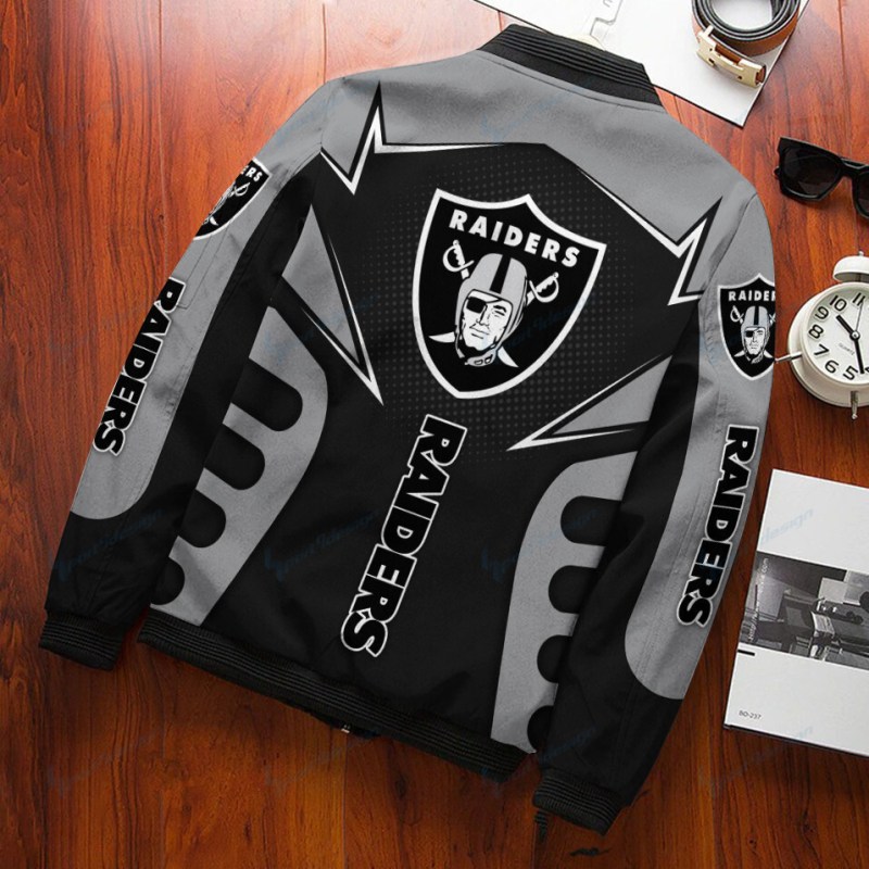 Las Vegas Raiders Personalized Bomber Jacket Side