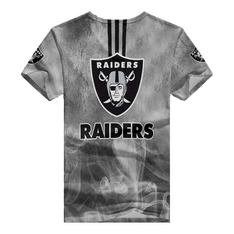 Las Vegas Raiders V-neck T-shirt Back View