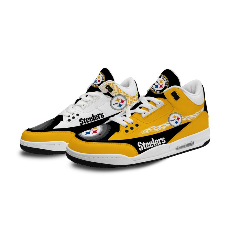 Genuine Leather JD03 Shoes for Steelers Fans