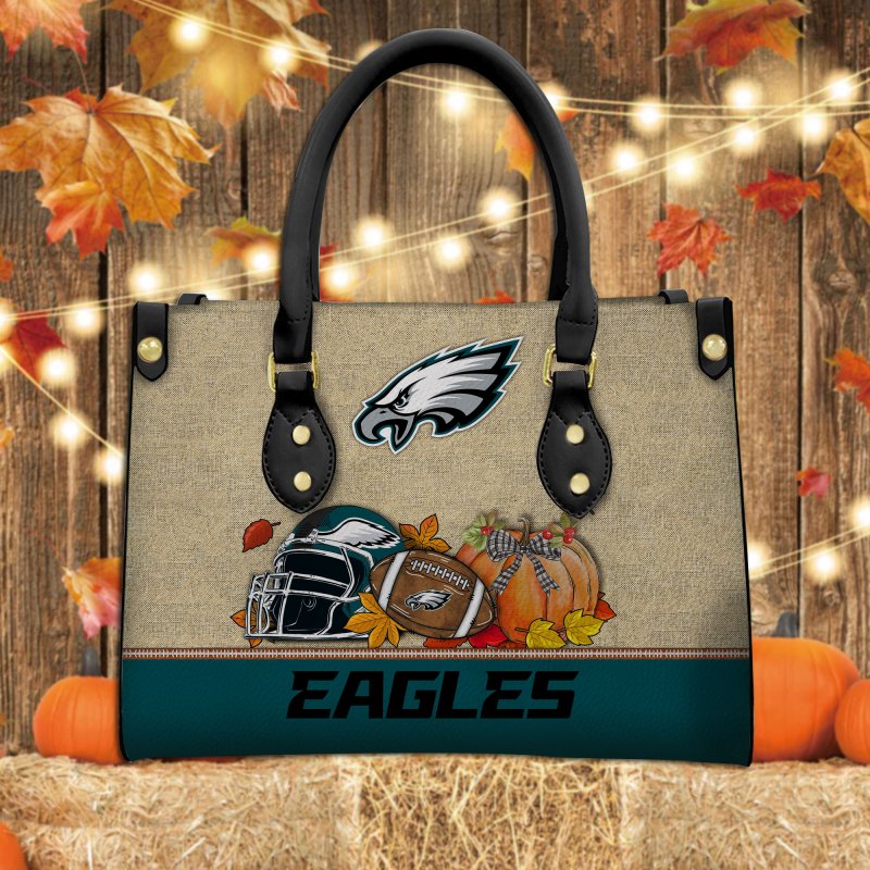 Philadelphia Eagles Personalized Leather Hand Bag