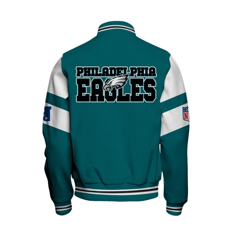 Philadelphia Eagles Varsity Jacket Detail