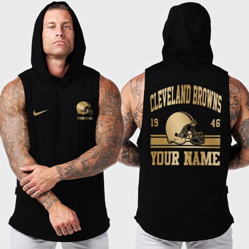 Cleveland Browns Men's Workout Hooded Tank Top