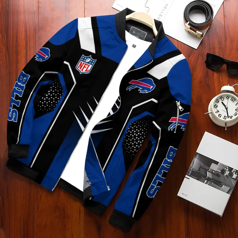 Buffalo Bills Bomber Jacket Side View