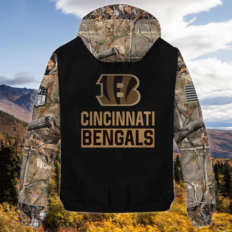 Cincinnati Bengals Personalized Hunting Outdoor Jacket