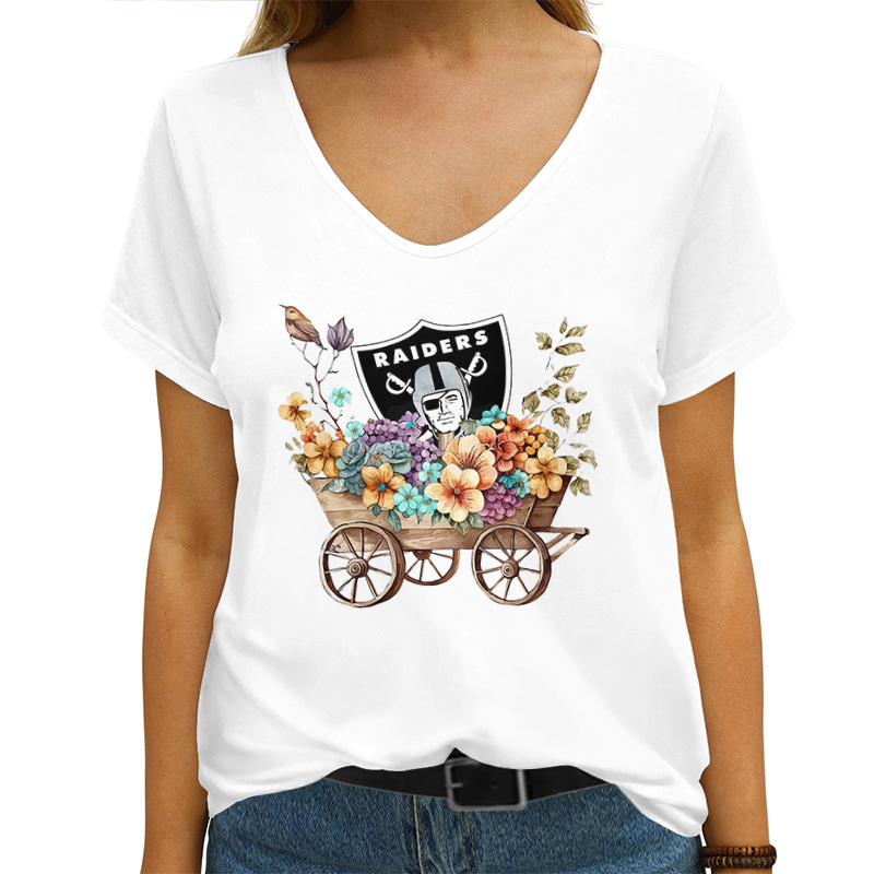 Las Vegas Raiders V-neck Women T-shirt