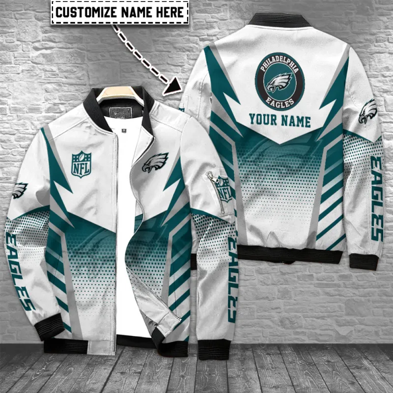 Philadelphia Eagles Personalized Bomber Jacket