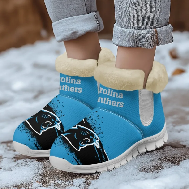 Carolina Panthers Comfy Winter Snow Boots Image 11