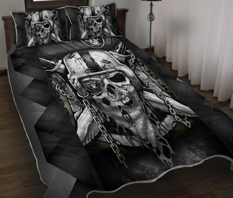 Las Vegas Raiders Quilt Set - Front View