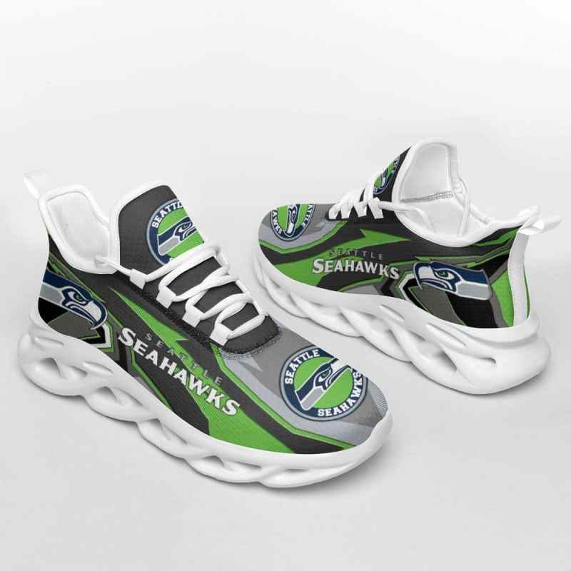 Seattle Seahawks Yezy Running Sneakers Side View