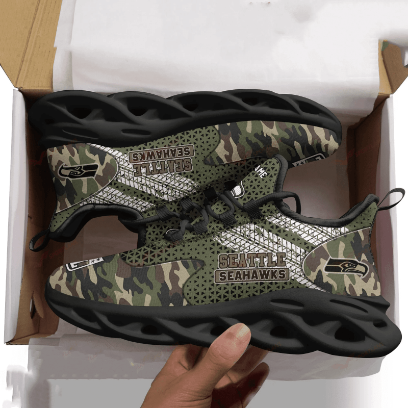 Seattle Seahawks Yezy Sneakers Top View